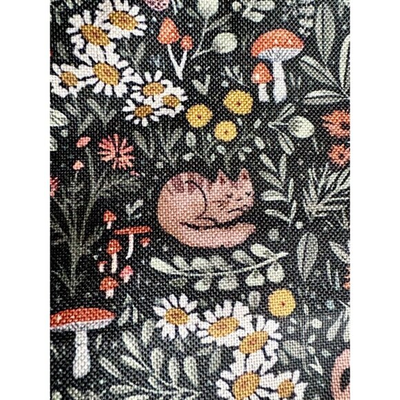 New Mushroom Core Cat Flowers Acorns Leaves Makeup Tech Pencil Bag - 10” - Picture 4 of 8